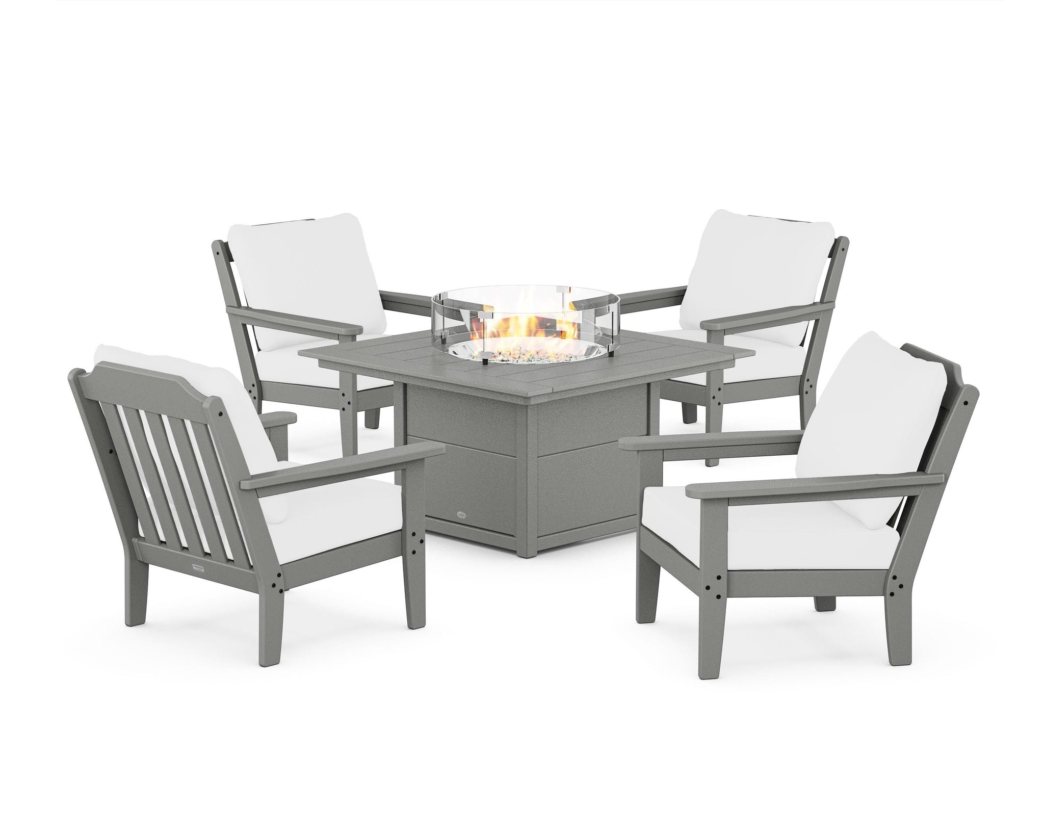 Cottage 5-Piece Deep Seating Set with Fire Pit Table
