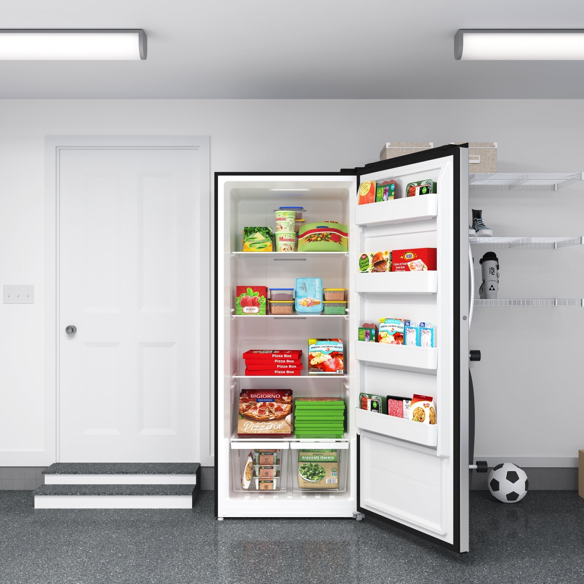 21 cu. ft. Upright Convertible Refrigerator/Freezer in Silver