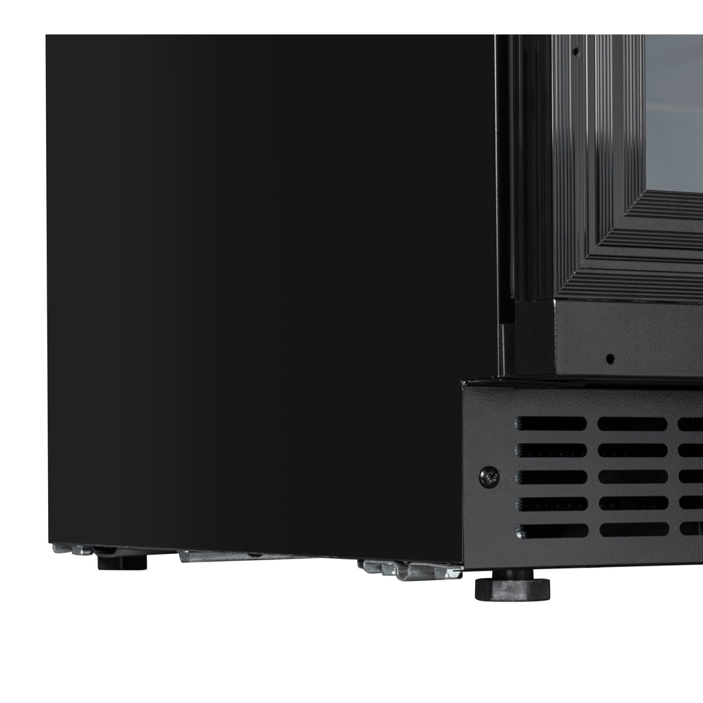 KoolMore Reserve 15 in. Under-Counter Panel Ready Dual Zone Built-in Wine Cooler with 23 Bottle Capacity and Wooden Shelves in Black