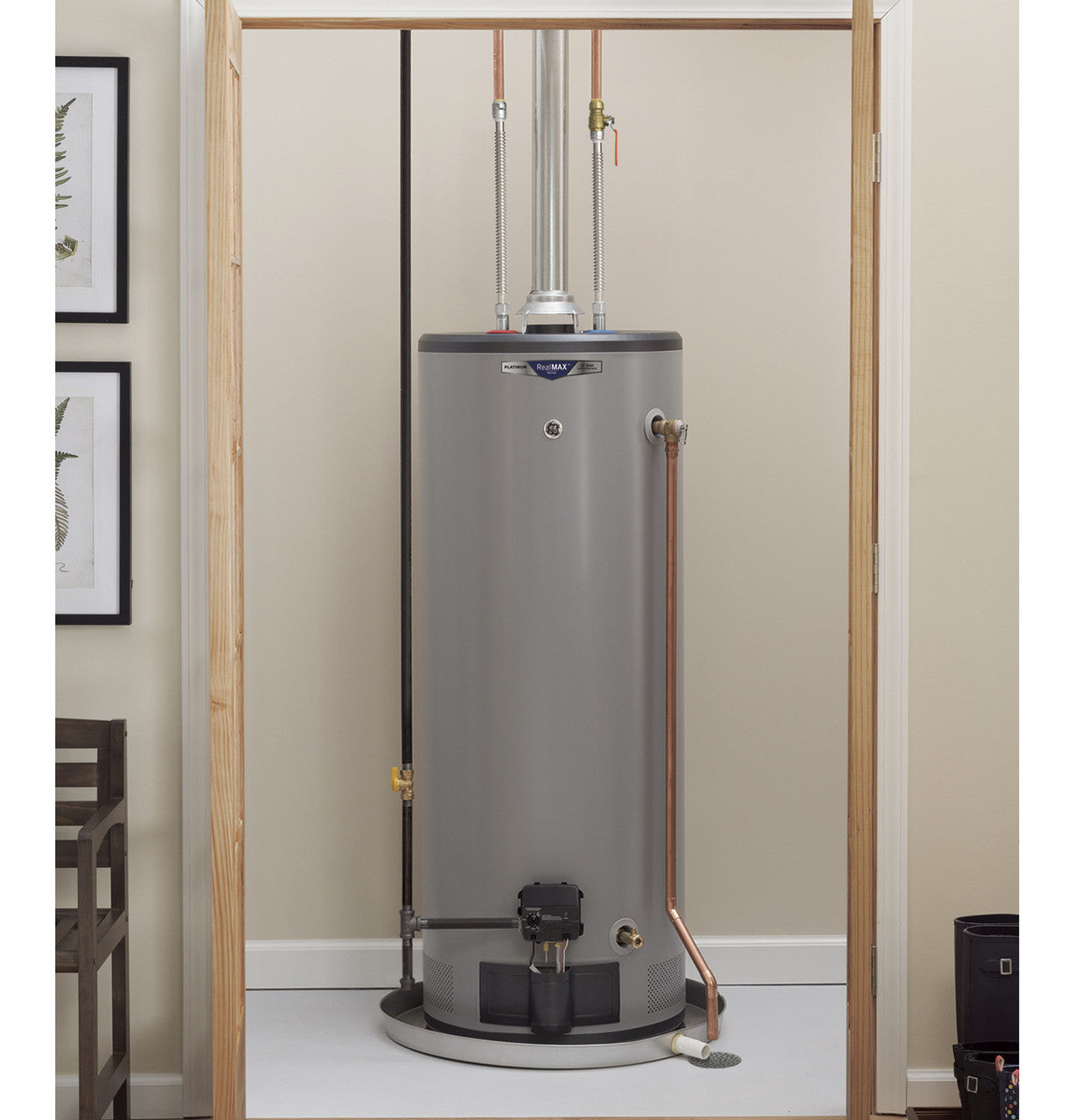 GE RealMAX Choice 50-Gallon Tall Natural Gas Atmospheric Water Heater