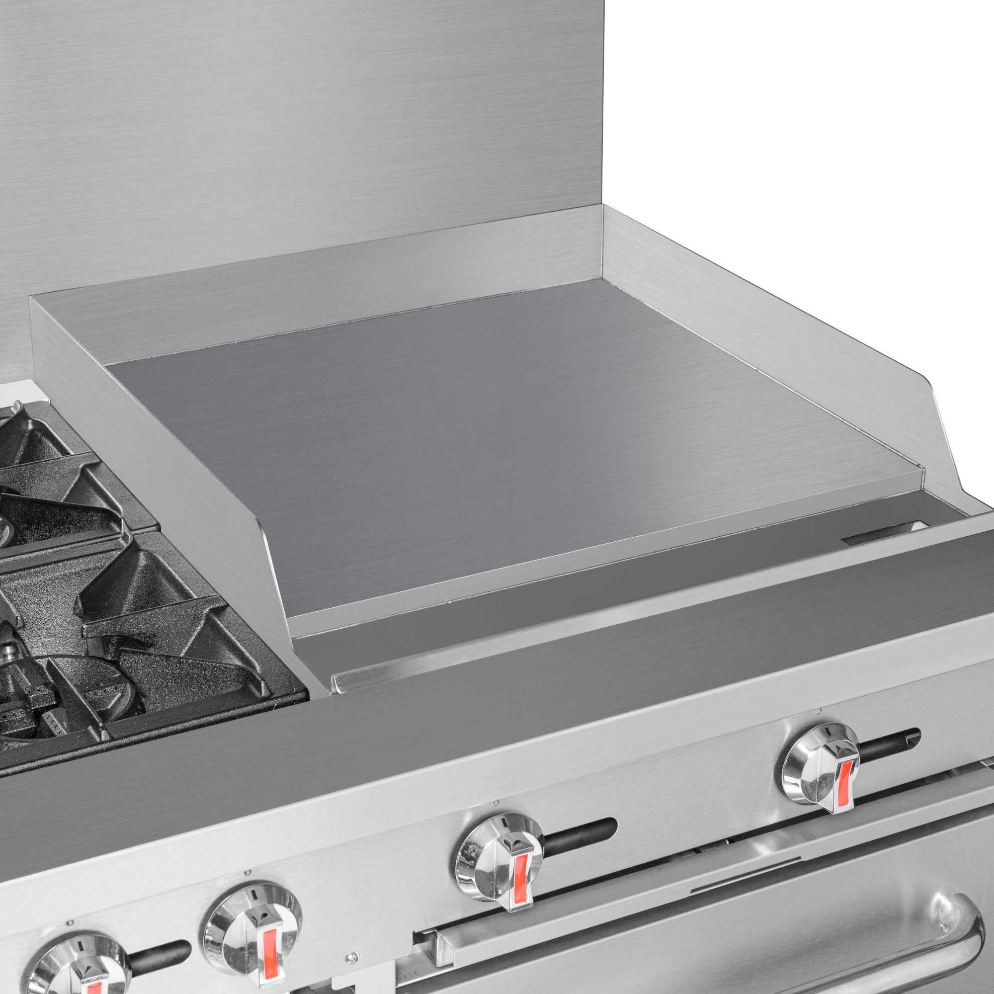 60 in. 6 Burner Commercial LP Range with 24 in. Griddle in Stainless-Steel