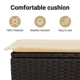 vidaXL Garden Sofa Set Black, Cream White