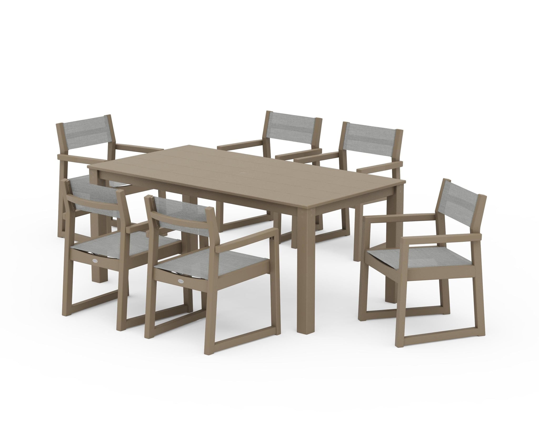 EDGE Sling Arm Chair 7-Piece Parsons Dining Set
