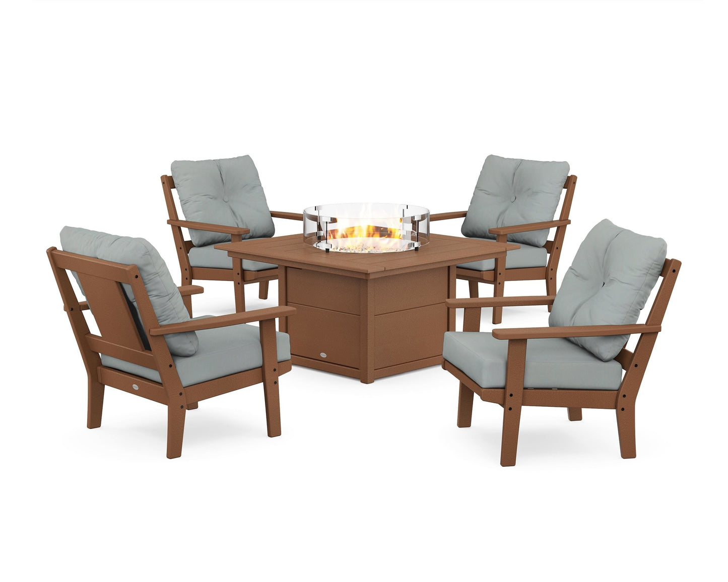 Prairie 5-Piece Deep Seating Set with Fire Pit Table
