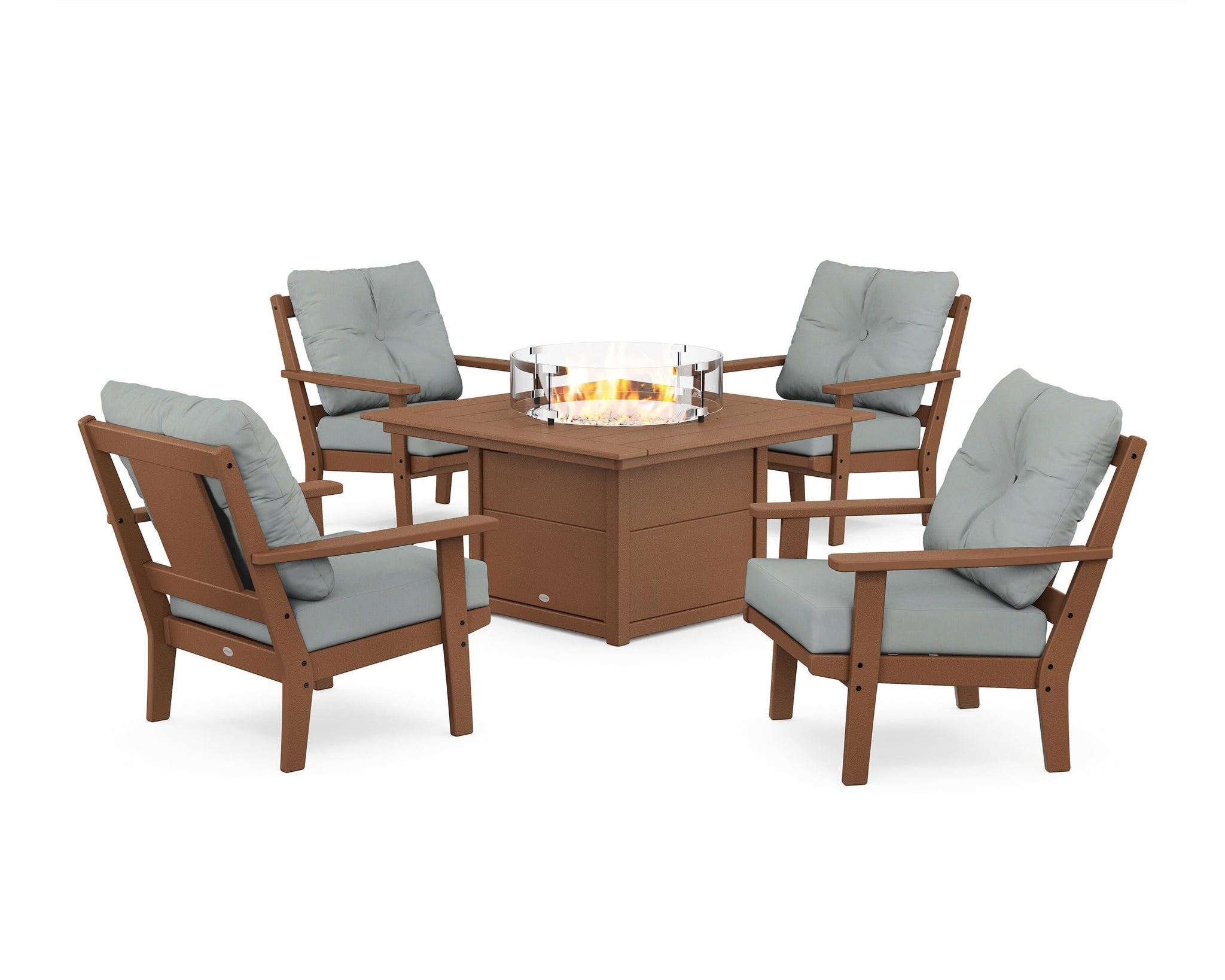 Prairie 5-Piece Deep Seating Set with Fire Pit Table