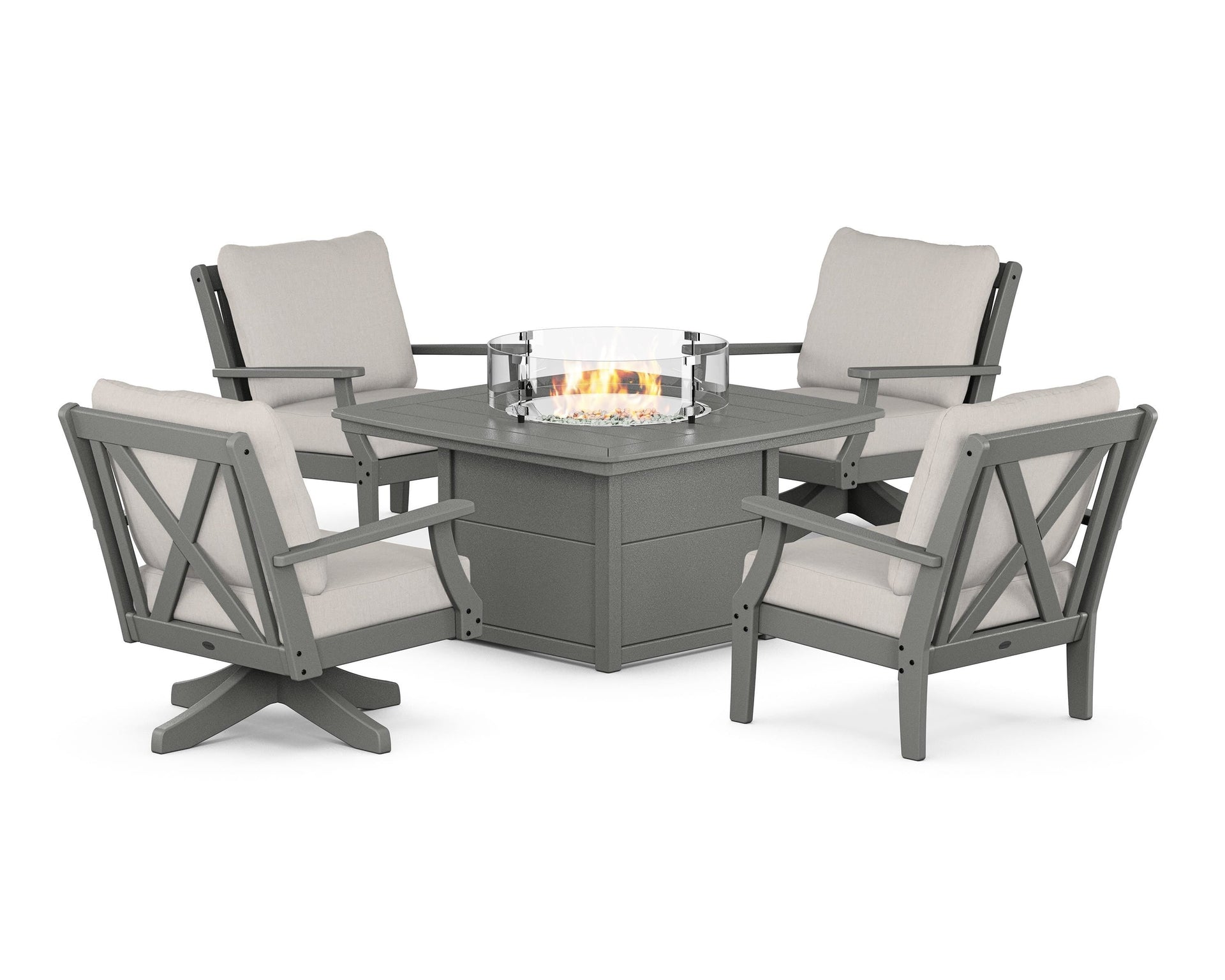 Braxton 5-Piece Deep Seating Set with Fire Table