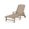 Nautical Chaise with Arms & Wheels