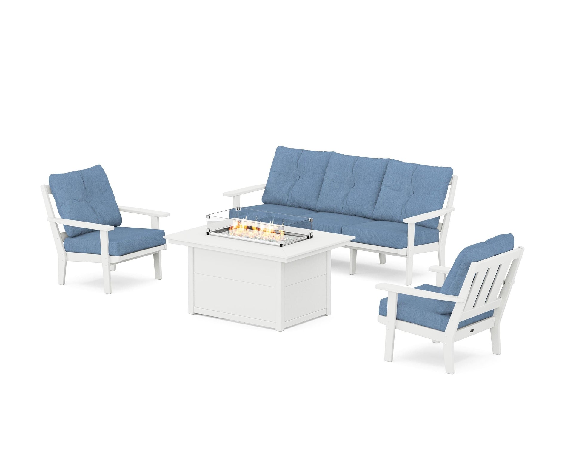 Oxford Deep Seating Fire Pit Table Set