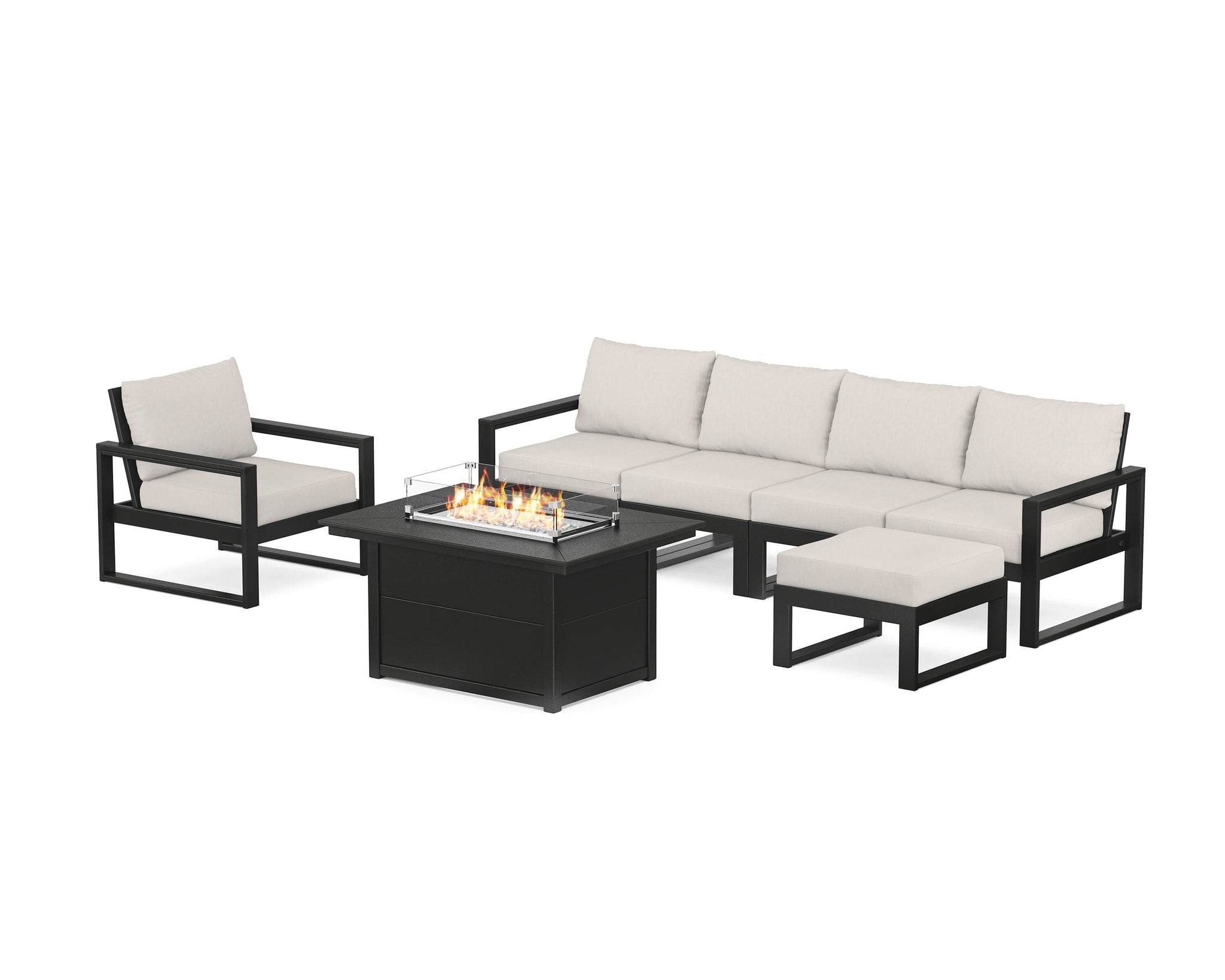 EDGE Sectional Lounge and Fire Pit Set