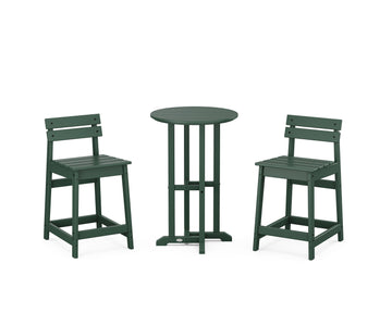 Modern Studio Plaza Lowback 3-Piece Bistro Counter Set