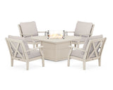 Braxton 5-Piece Deep Seating Conversation Set with Fire Pit Table