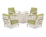 Harbour 5-Piece Conversation Set with Fire Pit Table