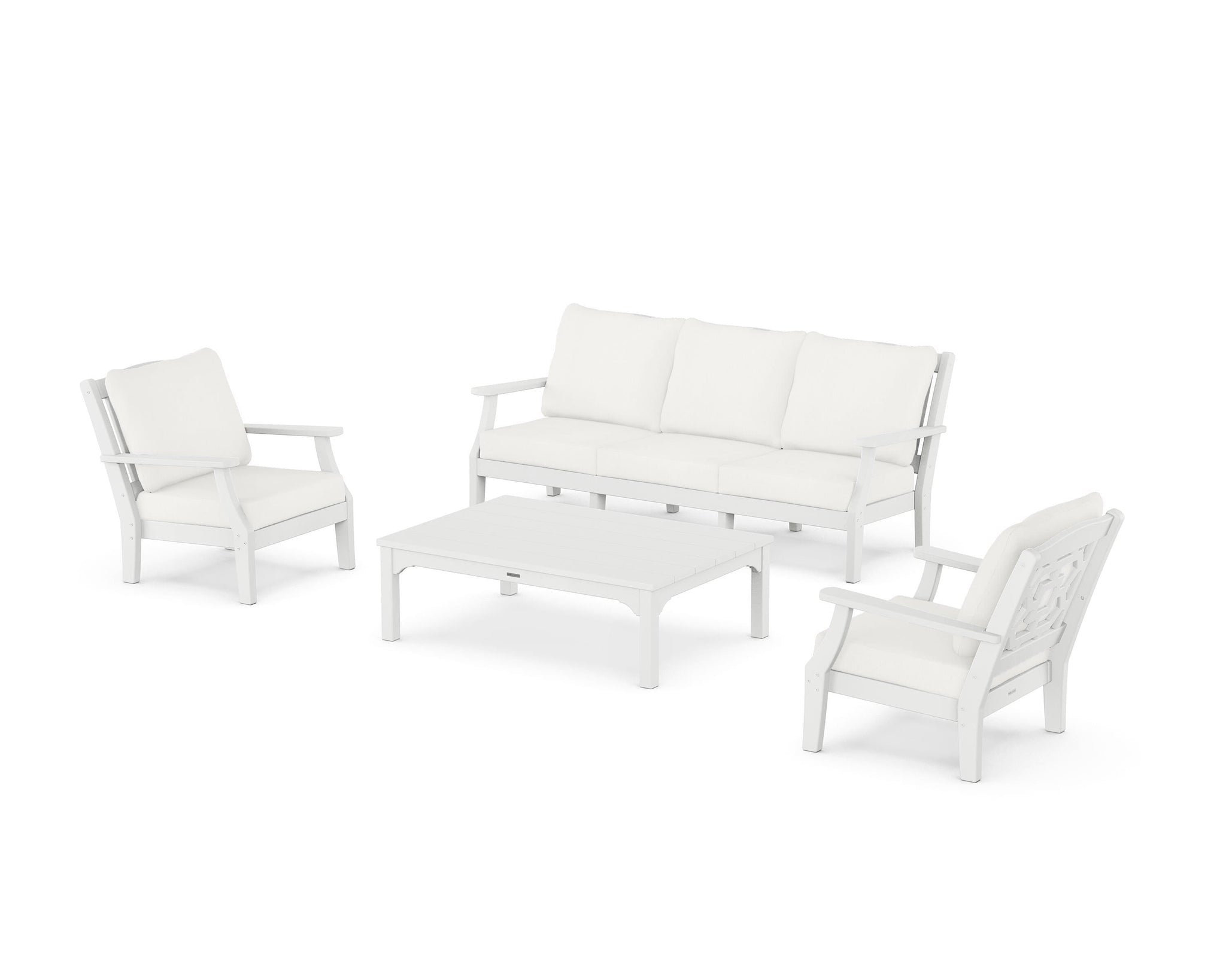 Chinoiserie 4-Piece Deep Seating Set with Sofa