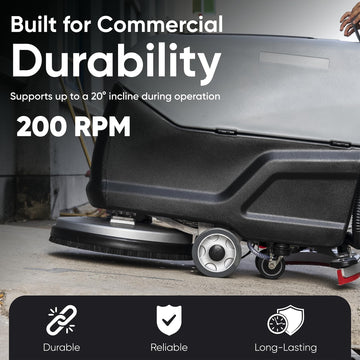 Dapper Supply Floor Scrubber Self-Propelled Walk-Behind 20" Brush 31.5" Squeegee New