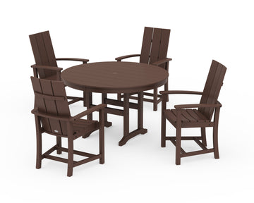 Modern Adirondack 5-Piece Round Farmhouse Dining Set
