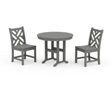 Chippendale Side Chair 3-Piece Round Dining Set