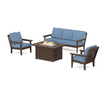 Cottage Deep Seating Fire Pit Table Set