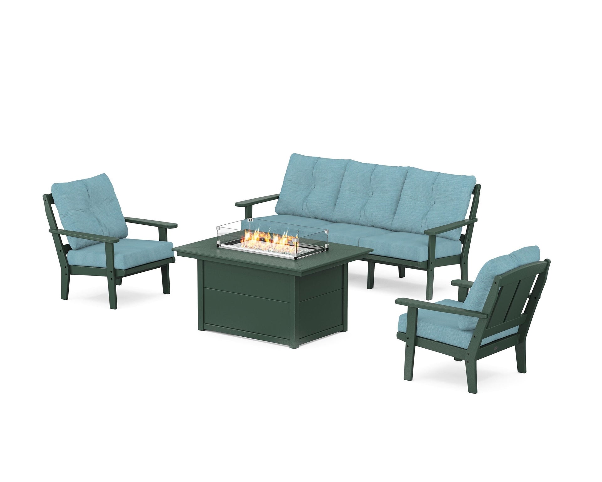 Mission Deep Seating Fire Pit Table Set
