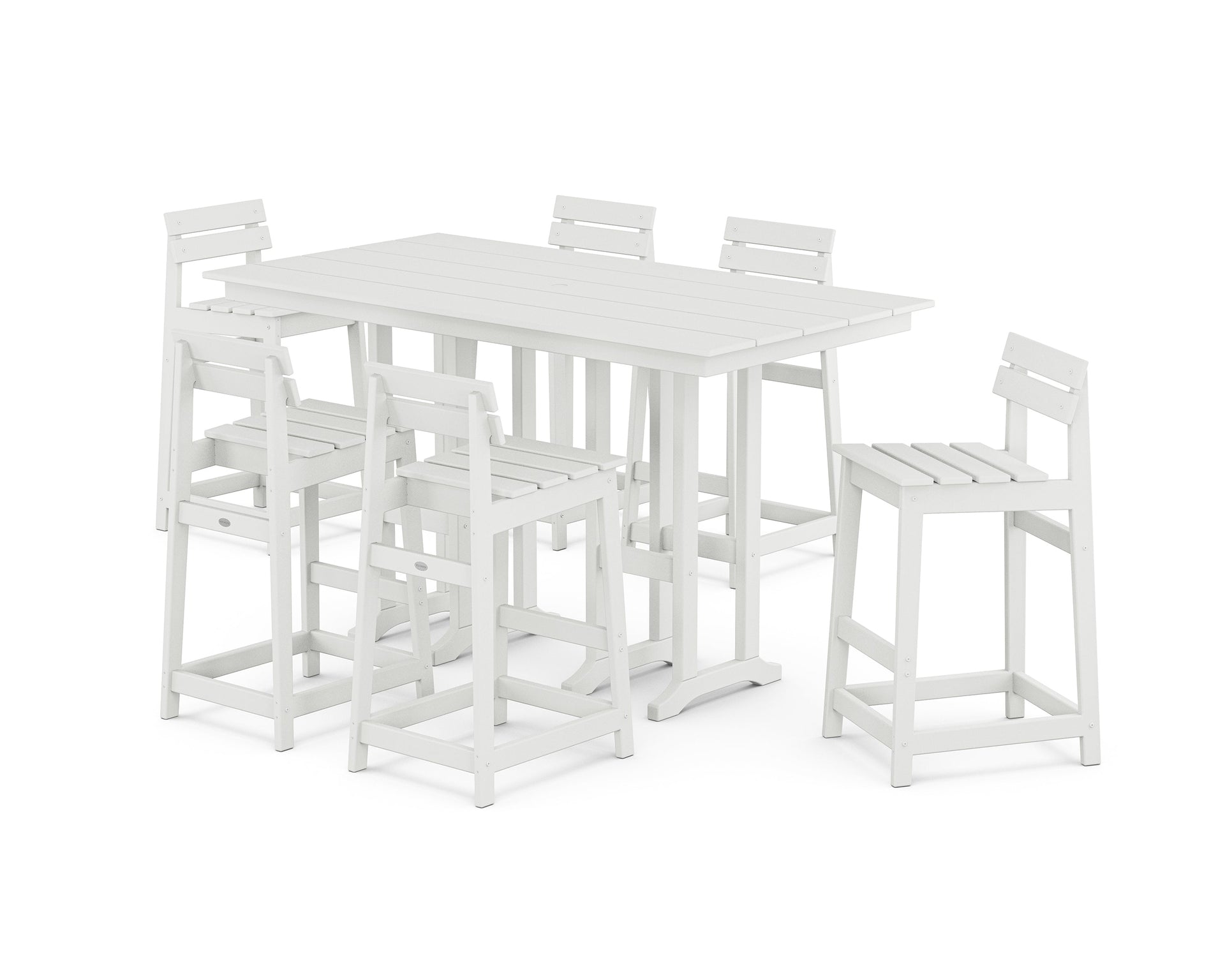 Modern Studio Plaza Lowback Bar Chair 7-Piece Set