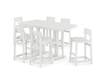 Modern Studio Plaza Lowback Bar Chair 7-Piece Set