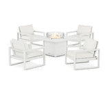 EDGE Sectional 5-Piece Deep Seating Set with Fire Pit Table