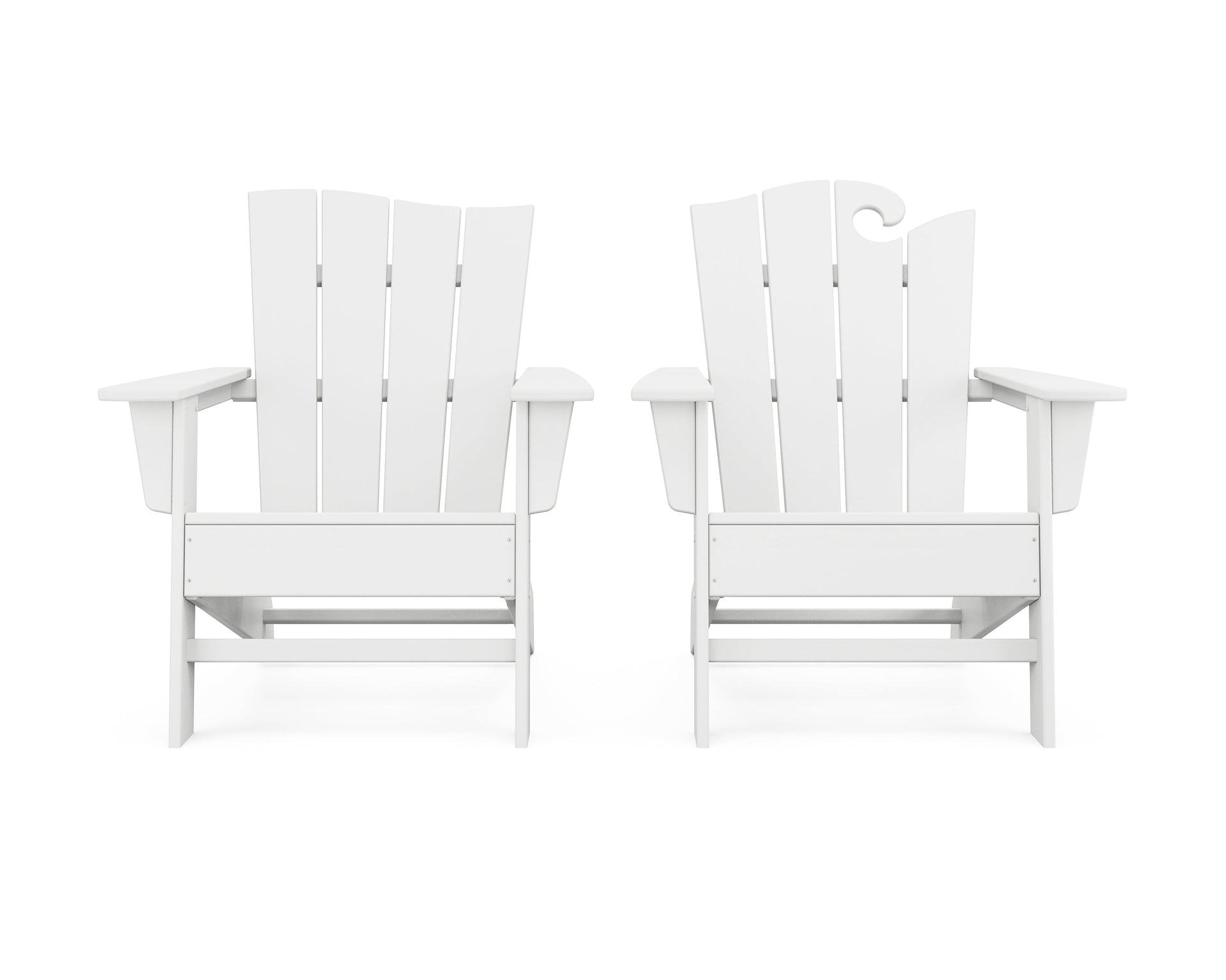 Wave 2-Piece Adirondack Set with The Wave Chair Left