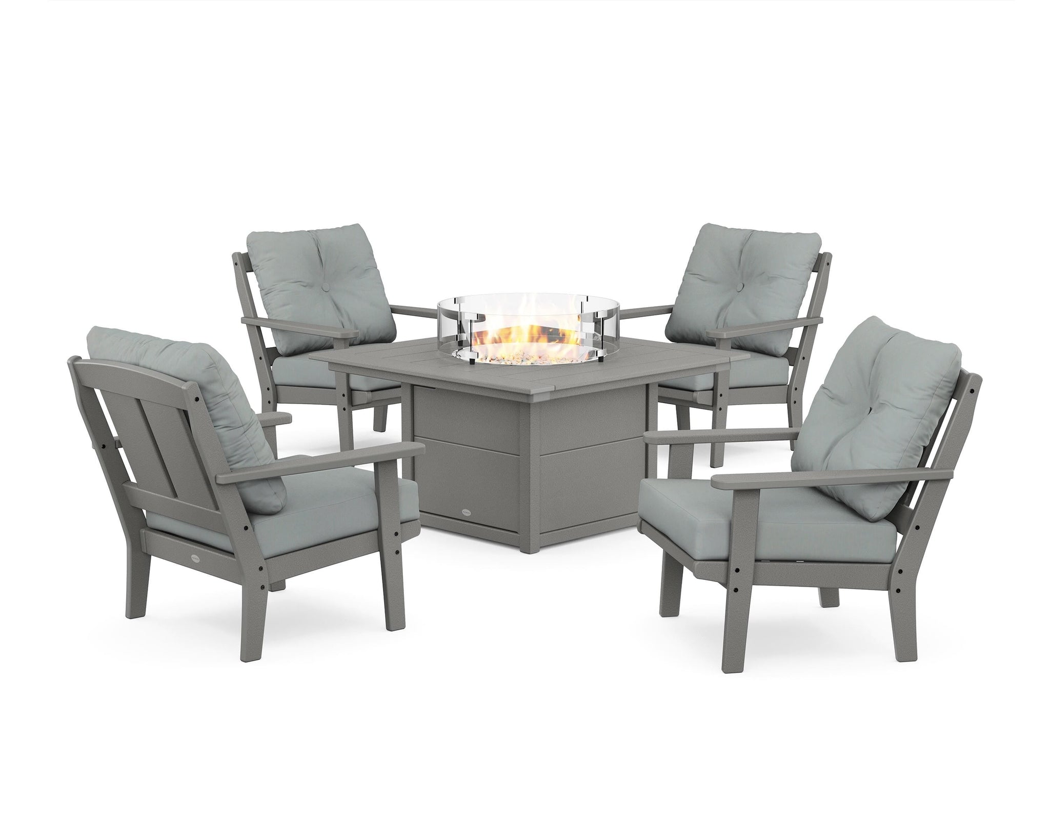 Mission 5-Piece Deep Seating Set with Fire Pit Table