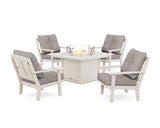 Mission 5-Piece Deep Seating Set with Fire Pit Table