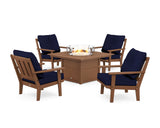 Oxford 5-Piece Deep Seating Set with Fire Pit Table
