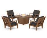 Wovendale 5-Piece Deep Seating Set with Fire Pit Table