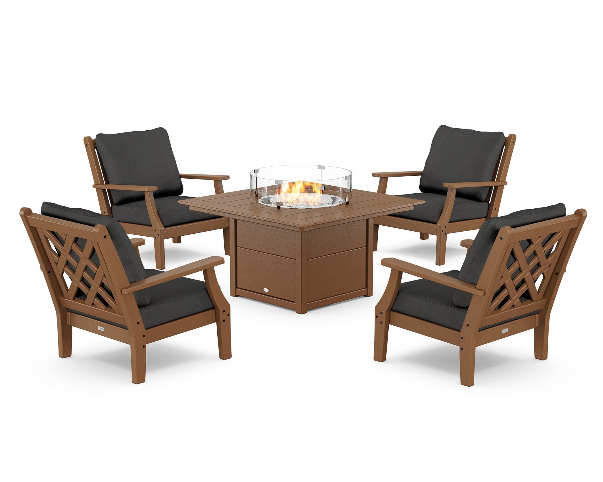 Wovendale 5-Piece Deep Seating Set with Fire Pit Table