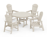 South Beach 5-Piece Round Farmhouse Dining Set