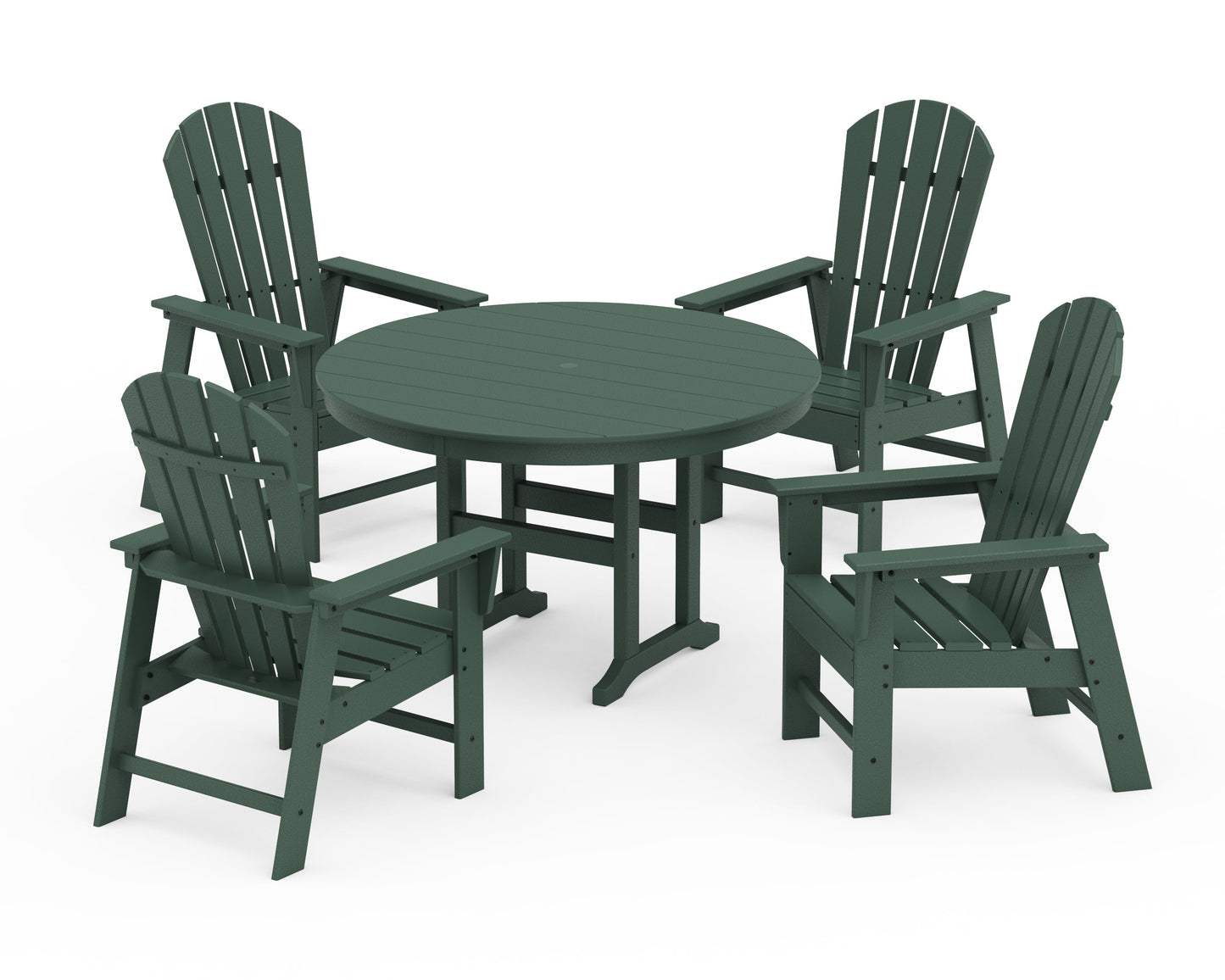South Beach 5-Piece Round Farmhouse Dining Set
