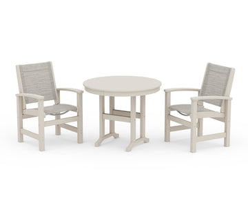 Coastal 3-Piece Round Dining Set