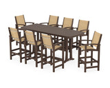 Coastal 9-Piece Bar Set with Trestle Legs