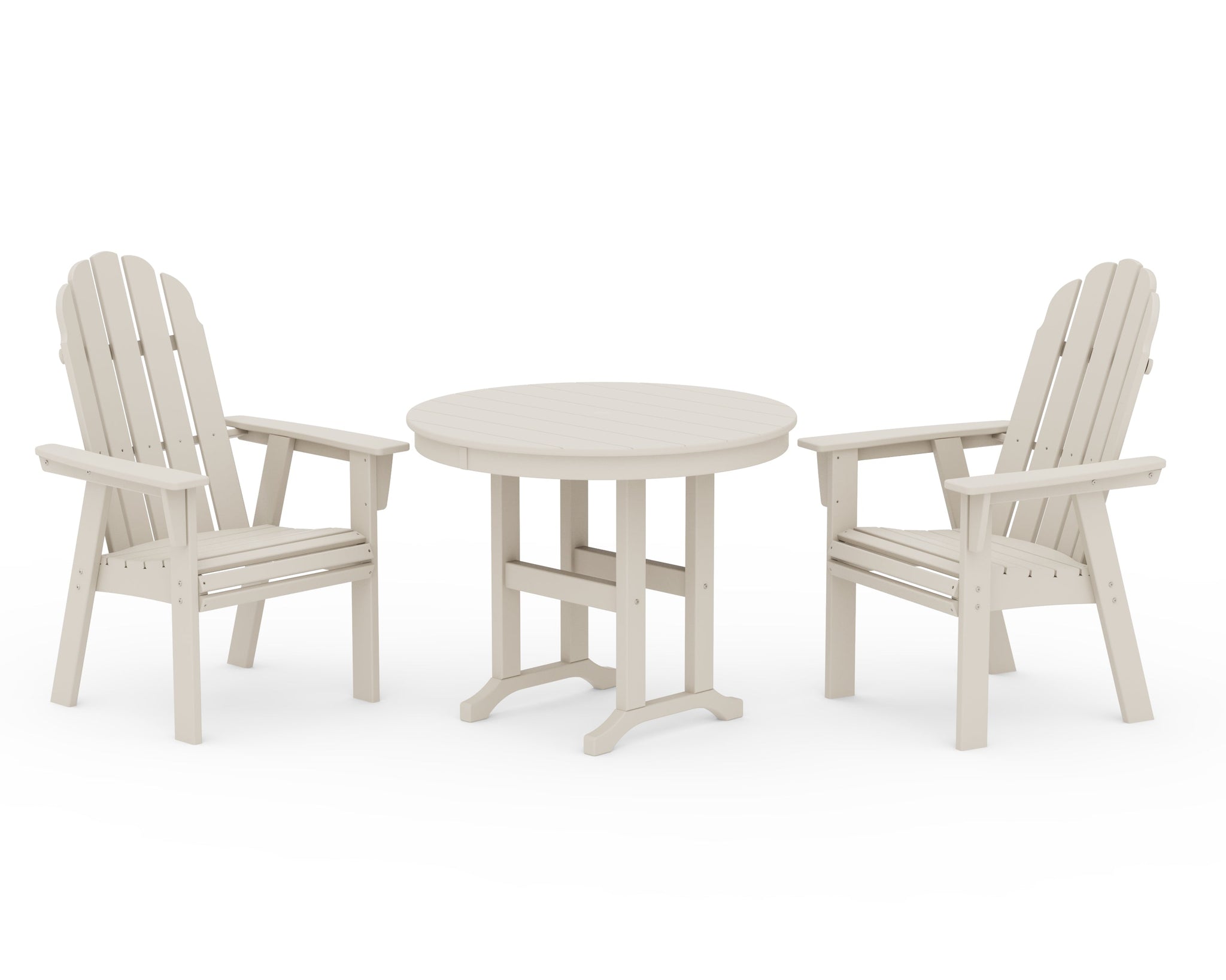 Vineyard Adirondack 3-Piece Round Dining Set