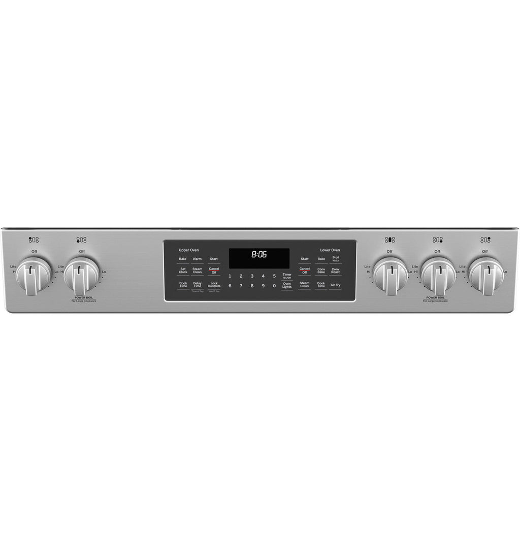 GE 30" Slide-In Front Control Gas Double Oven Range