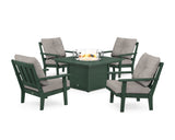 Oxford 5-Piece Deep Seating Set with Fire Pit Table