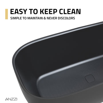 Anzzi Deep Soaking Bathtub 67 x 32 in. Rectangle Freestanding Stone Resin New