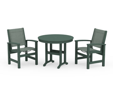 Coastal 3-Piece Round Dining Set