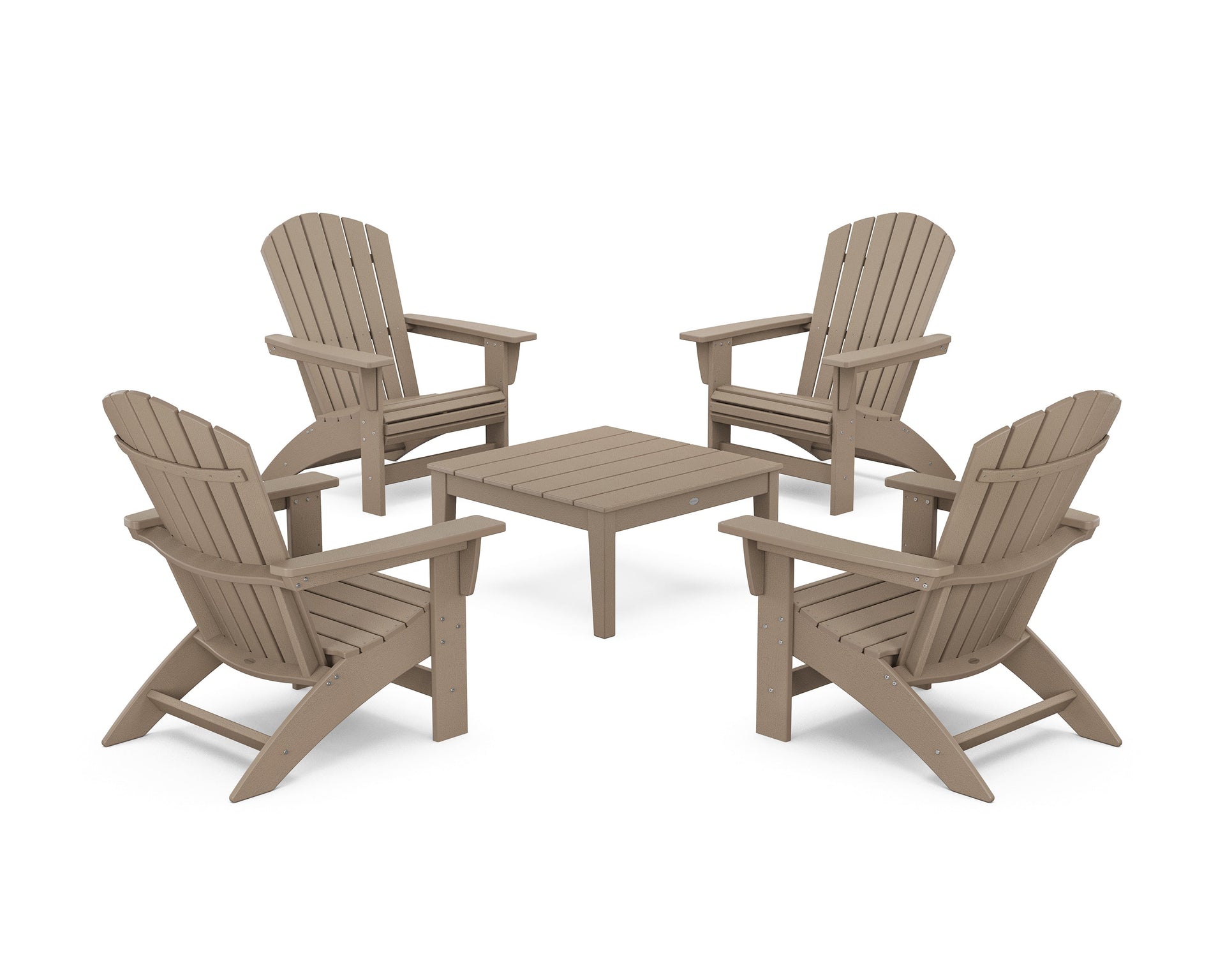 5-Piece Nautical Grand Adirondack Chair Conversation Group