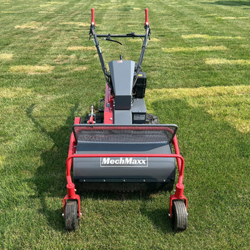 MechMaxx SFM27T Flail Mower 27" Walk Behind Self-Propelled Tracked Electric Start 10HP 302cc New