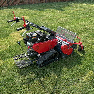 MechMaxx SFM27T Flail Mower 27" Walk Behind Self-Propelled Tracked Electric Start 10HP 302cc New