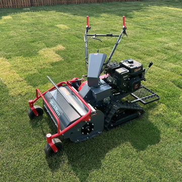 MechMaxx SFM27T Flail Mower 27" Walk Behind Self-Propelled Tracked Electric Start 10HP 302cc New