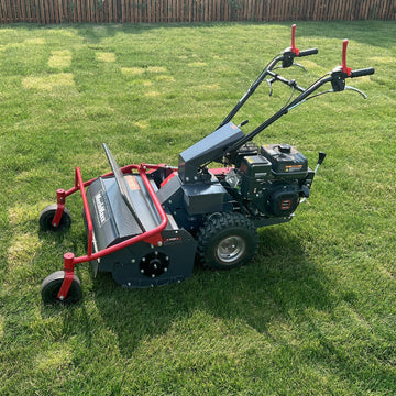 MechMaxx SFM27W Flail Mower 27" Walk Behind Self-Propelled Wheeled Electric Start 10HP 302cc New