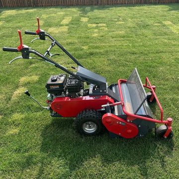 MechMaxx SFM27W Flail Mower 27" Walk Behind Self-Propelled Wheeled Electric Start 10HP 302cc New