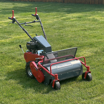MechMaxx SFM27W Flail Mower 27" Walk Behind Self-Propelled Wheeled Electric Start 10HP 302cc New