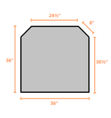 ComfortBilt Standard Hearth Pad 36" Black Copper Type 2 New