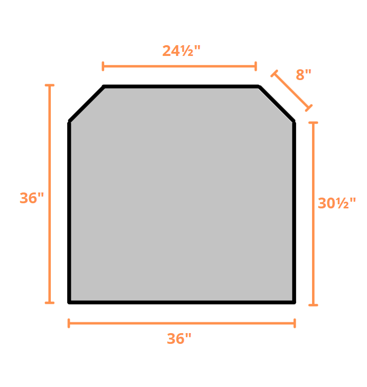 ComfortBilt Standard Hearth Pad 36" Black Copper Type 2 New