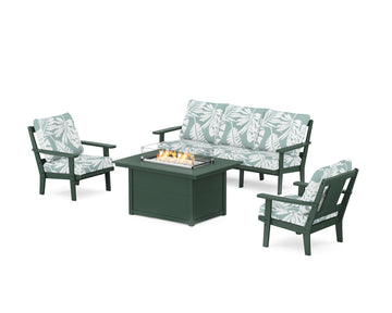 Prairie Deep Seating Fire Pit Table Set